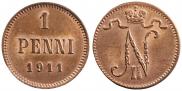 1 penni 1911 year