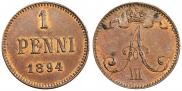 1 penni 1894 year