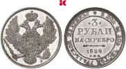 3 roubles 1828 year