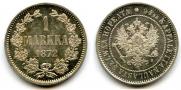 1 markka 1872 year