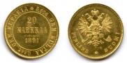 20 markkaa 1891 year