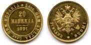 20 markkaa 1891 year