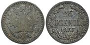 25 pennia 1867 year