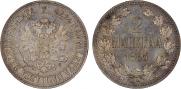 2 markkaa 1865 year
