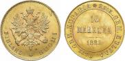 10 markkaa 1882 year