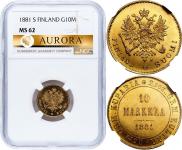 10 markkaa 1881 year