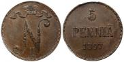 5 pennia 1897 year