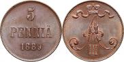5 pennia 1889 year
