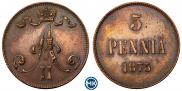 5 pennia 1875 year