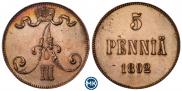 5 pennia 1892 year