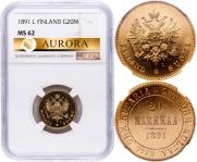 20 markkaa 1891 year