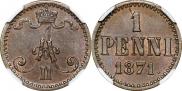 1 penni 1871 year