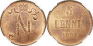 5 пенни 1906 года