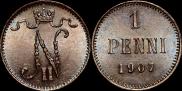 1 пенни 1907 года
