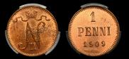 1 penni 1909 year