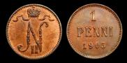 1 пенни 1905 года
