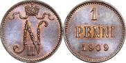 1 penni 1909 year