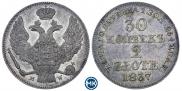 30 kopecks - 2 złotych 1837 year