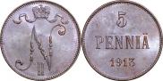 5 pennia 1913 year