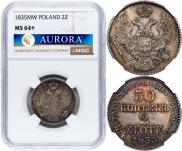 30 kopecks - 2 złotych 1835 year