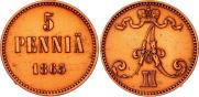 5 pennia 1865 year