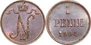 1 пенни 1904 года