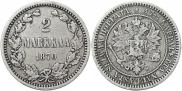 2 markkaa 1870 year