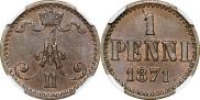 1 penni 1871 year