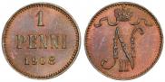 1 penni 1908 year