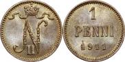 1 penni 1911 year