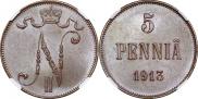 5 pennia 1913 year