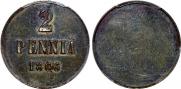 2 pennia 1866 year