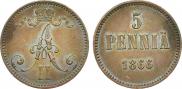 5 пенни 1866 года