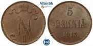 5 pennia 1913 year