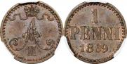 1 penni 1869 year