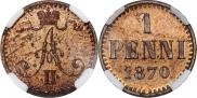 1 пенни 1870 года