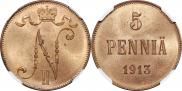 5 pennia 1913 year