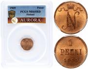 1 penni 1909 year