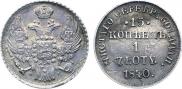 15 копеек - 1 злотый 1840 года