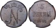 5 pennia 1901 year 5 pennia 1901 year