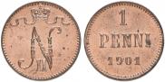 1 пенни 1901 года