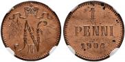 1 пенни 1904 года