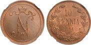 10 pennia 1914 year