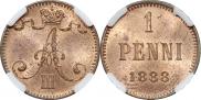 1 пенни 1888 года