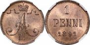 1 penni 1891 year