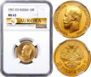 10 roubles 1901 year