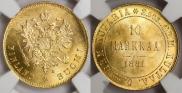 10 markkaa 1881 year