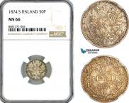 50 пенни 1874 года