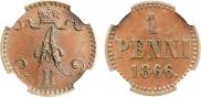 1 пенни 1866 года