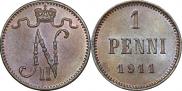 1 penni 1911 year